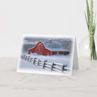 Winter Barn Greeting Card