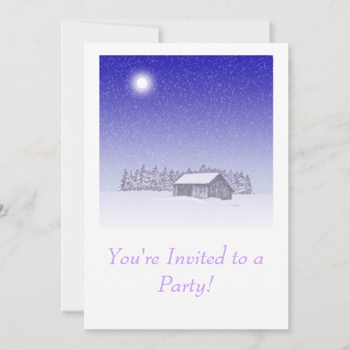 Winter Barn Personalized Invitation