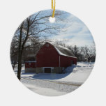 Winter Barn Ornament at Zazzle