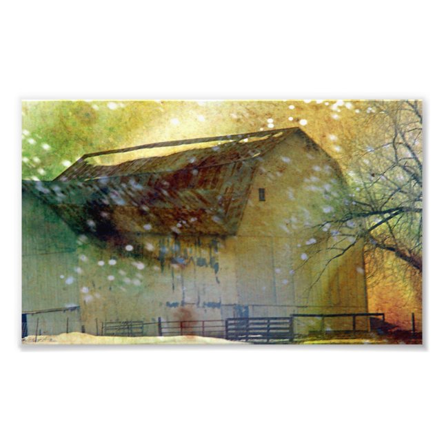 Winter Barn Photo Print (Front)