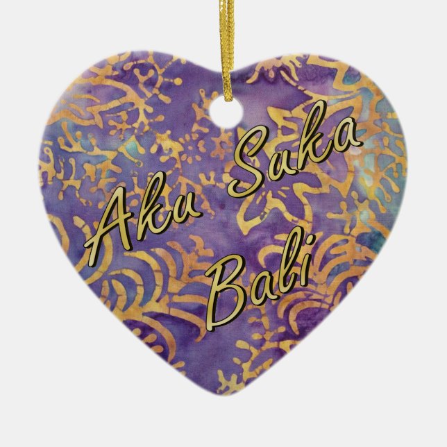 Winter Batik Ceramic Ornament (Front)