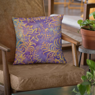 Winter Batik Throw Pillow