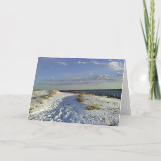 Winter Beach Greeting Card
