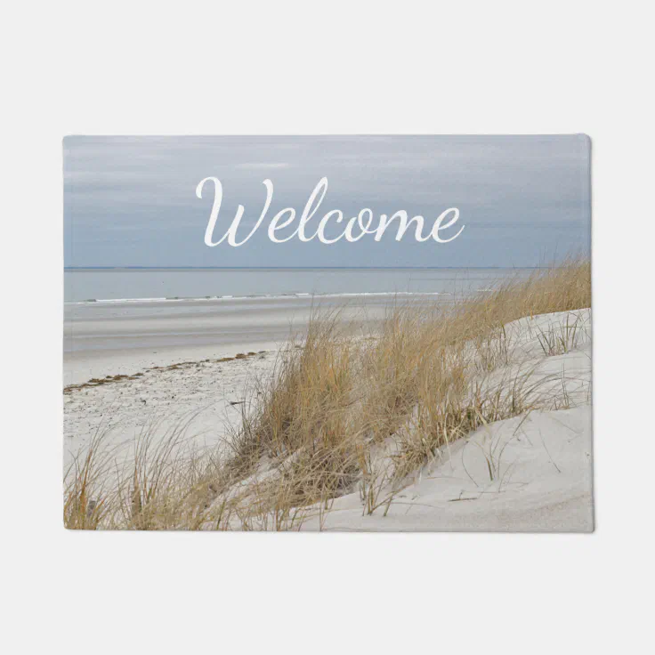 Winter Beach Scene Doormat Zazzle