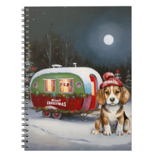 Winter Beagle Caravan Christmas Adventure  Notebook