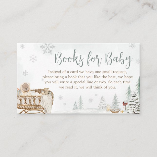 Winter Bear Baby Its Cold Outside Books for Baby Enclosure Card (Front)