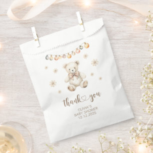 Winter Bear Baby shower gender neutral thank you  Favor Bag