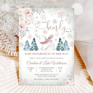 Winter Bear Baby Shower Invitation