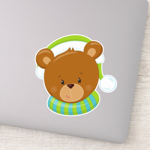 Winter Bear Cute Bear Brown Bear Bear With Hat Sticker
