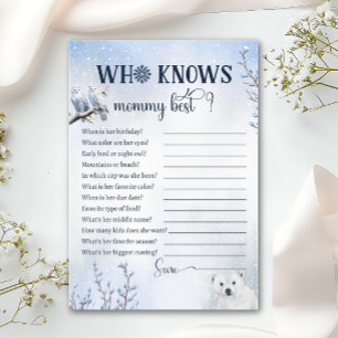 Winter Bear Owl Snowflake Who Knows Mommy Flyer