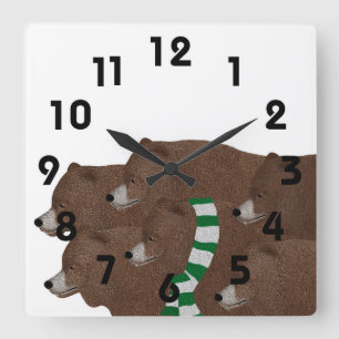Winter Bears Clock