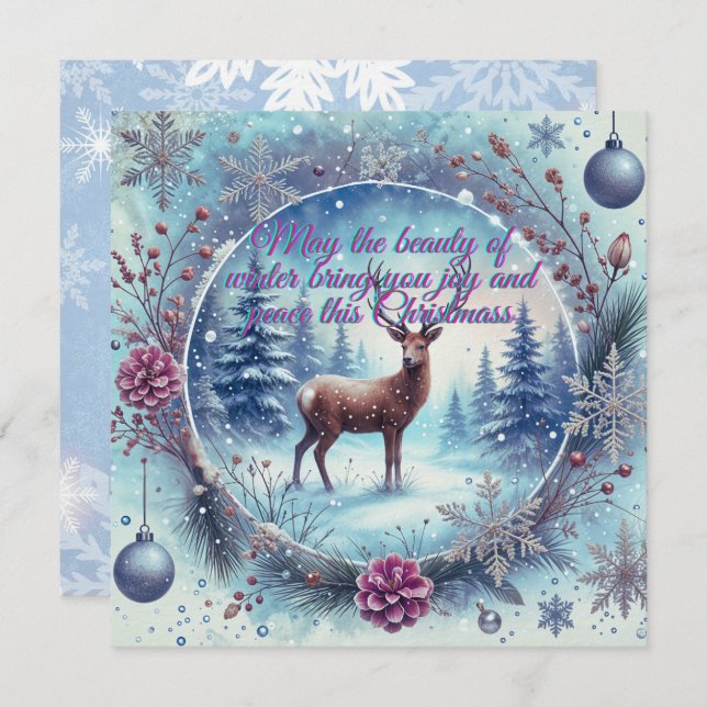 Winter Beauty Christmas Card (Front/Back)