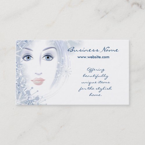 Winter Beauty Lady Design 2 Business Cards
