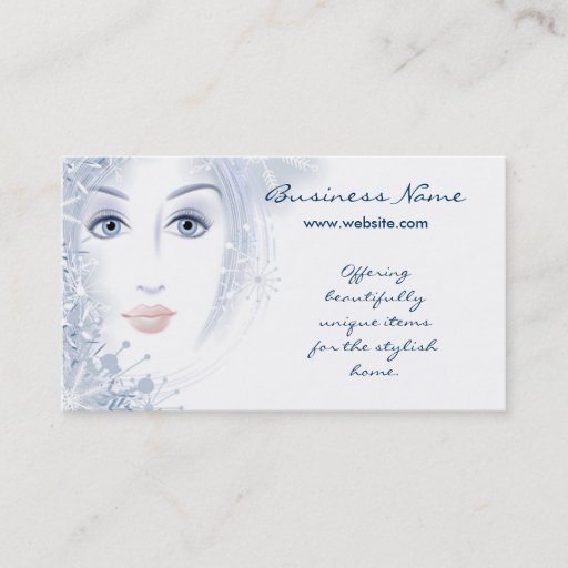 Customizable Winter Beauty Lady Design 2 Business Cards