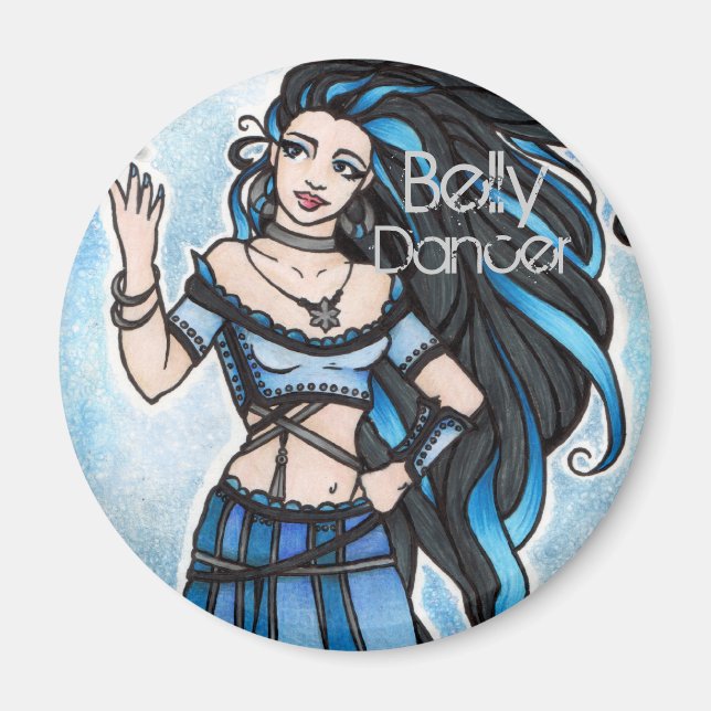 Winter Belly Dancer Art Magnet (Front)
