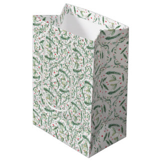 Winter Berries and branches Christmas Tissue Paper Medium Gift Bag