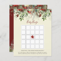 Winter Berries | Baby Shower Bingo Game Card