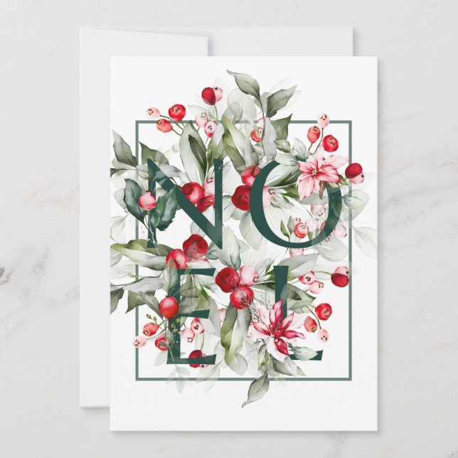 Winter Berries | Christmas Letters |  NOEL Holiday (Front)