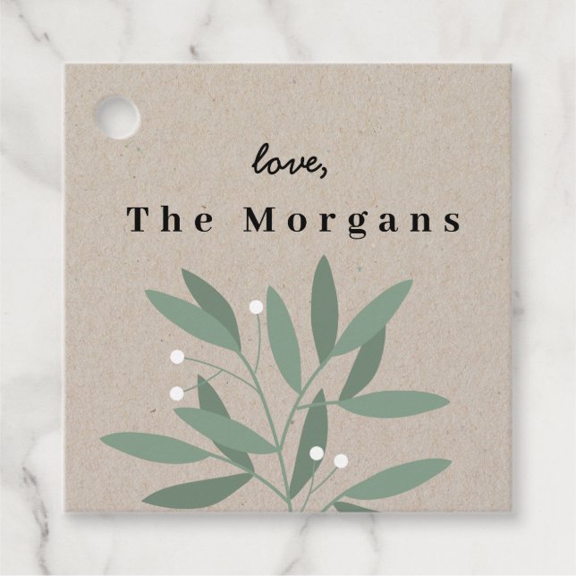 Winter berries favor tags (Front)