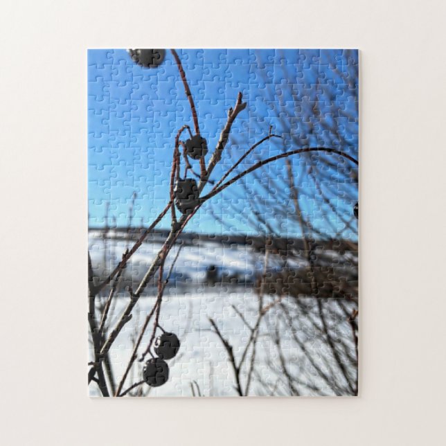 Winter berries landscape puzzle (Vertical)