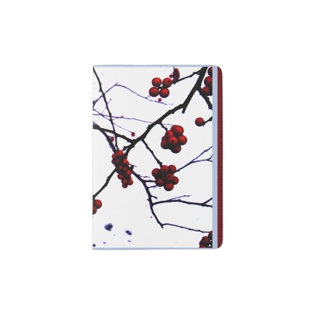 Winter Berries Passport Holder (Front)