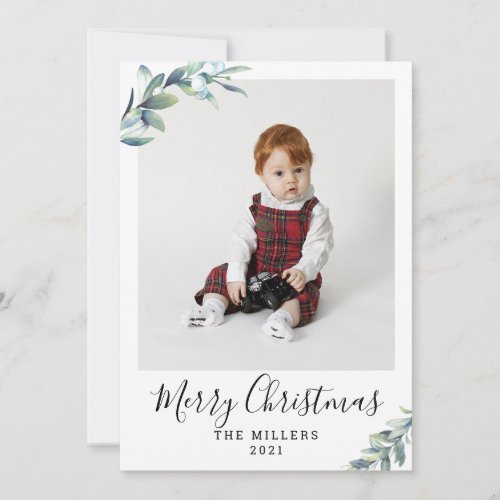 Winter Berries Photo Card for Christmas  Holidays