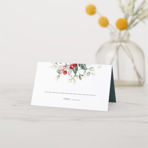 Winter Berries Place Card
