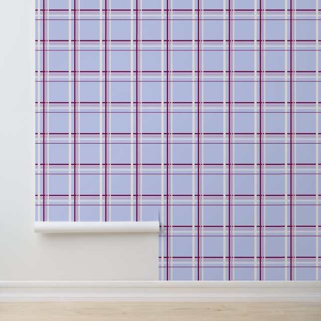 Winter Berries Plaid Tartan Wallpaper (Application)
