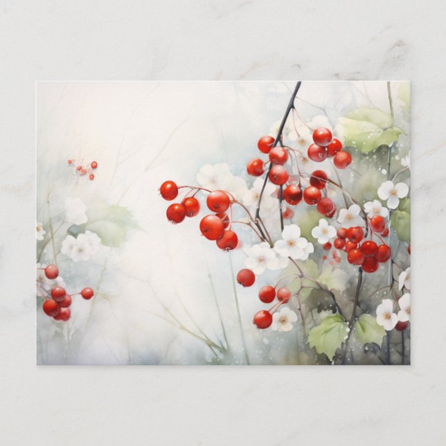 Winter Berries Postcard (Front)