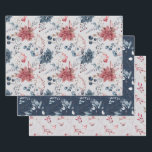 Winter Berries Wrapping Paper Sheet<br><div class="desc">Your gifts will be stunning with these elegant winter botanical designs,  in coordinating colors. So many wrapping possibilities!</div>
