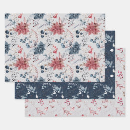 Winter Berries Wrapping Paper Sheet