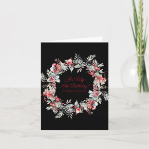 Winter Berry 30th Birthday Elegant Card