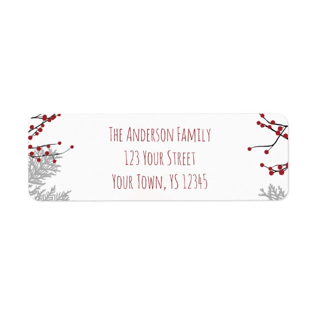 Winter Berry Address Label (Front)