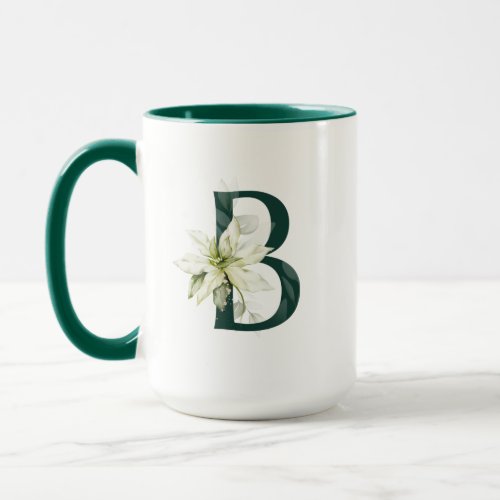 Winter Berry B Monogram Mug