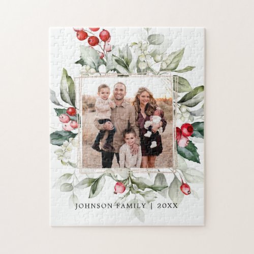 Winter Berry Family Photo  Jigsaw Puzzle