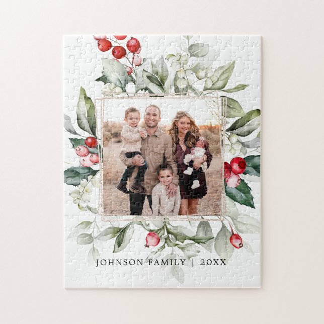 Winter Berry Family Photo  Jigsaw Puzzle (Vertical)