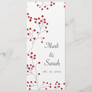 Winter Berry Invitation Tall