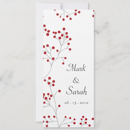 Winter Berry Invitation Tall