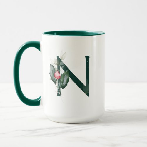 Winter Berry N Monogram Mug