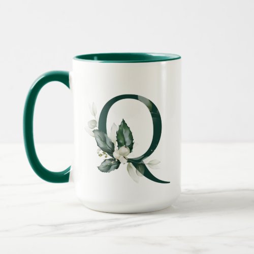 Winter Berry Q Monogram Mug