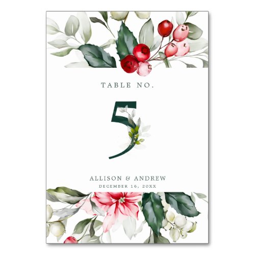 Winter Berry  Table Number 5