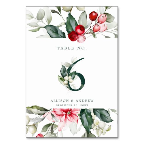 Winter Berry  Table Number 6
