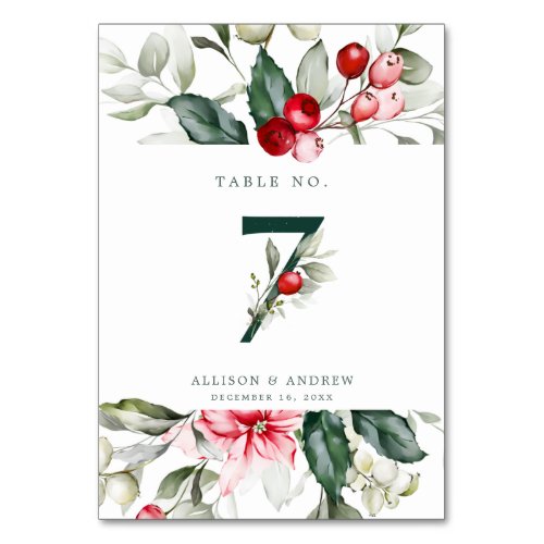 Winter Berry  Table Number 7