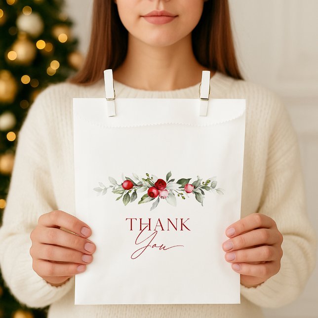 Winter Berry Thank You Favor Bag (Creator Uploaded)