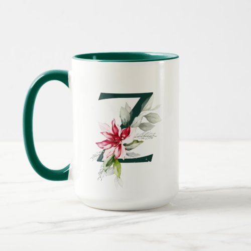 Winter Berry Z Monogram Mug