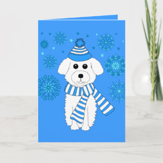 Winter Bichon Holiday Card
