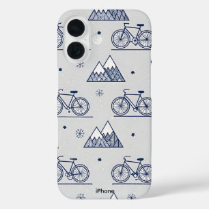 Winter Bike Mountain iPhone 16 Case
