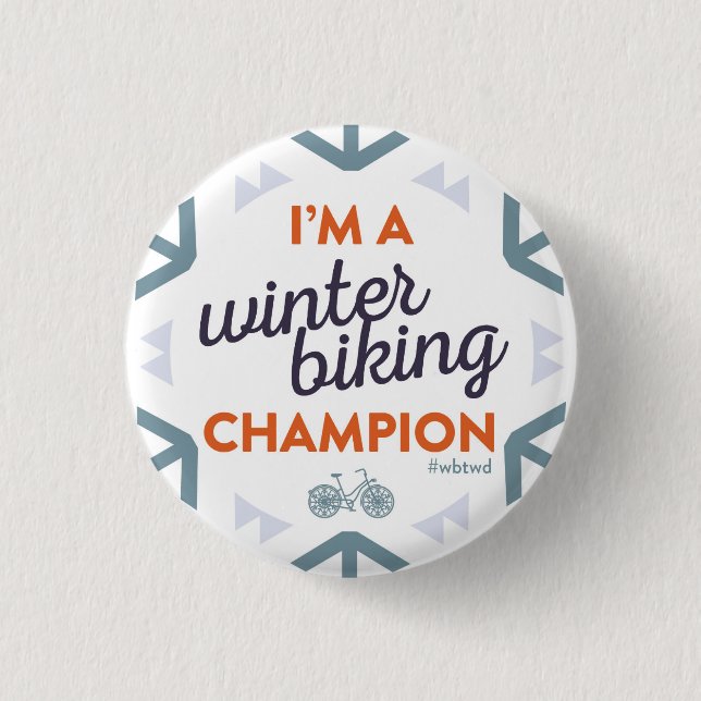 Winter Biking Champion - Small Pin (Front)