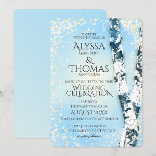 Winter Birch Wedding Invitation