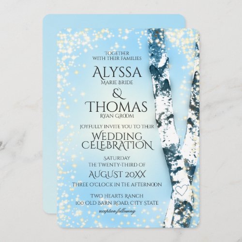 Winter Birch Wedding Invitation